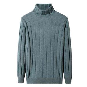 Męska Turtleneck Gruba Zima Koreańska Edition Slim Pullover Męskie Wełniane Sweter Knit Base XXTZ01 210918