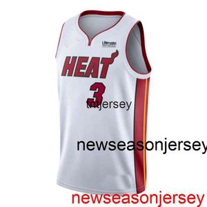 Camisa de basquete Dwyane Wade branca personalizada barata costurada masculina feminina juvenil XS-6XL para basquete