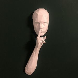 Oggetti decorativi Figurine L'uomo silenzioso Modello di carta 3D Scultura fatta a mano fai-da-te Arte moderna Decorazione della parete Artigianato per soggiorno