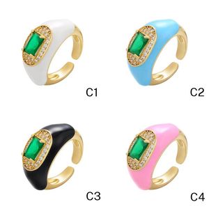 Vintage C estilo de dedo luxuoso anel básico cor de doces chaves quadrado verde pedra com strass luxo artificial esmeralda jóia anéis