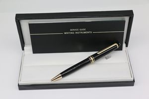Zwarte body color ballpoint pen goud/zilveren afwerking met serienummer schoolkantoor briefpapier schrijven voor zakelijke geschenken