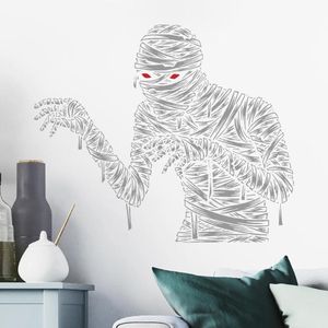 Wall Stickers Adhesive Bandage People Blood Red Eyes Halloween Wallpaper Window Home Decoration Decal Decor