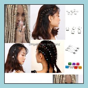 Outras joalheriafrica pigtail hairpin p￪lo j￳ias joias joalheria iridescence Diy Plait Gutter Headdress entrega 2021 qddfw