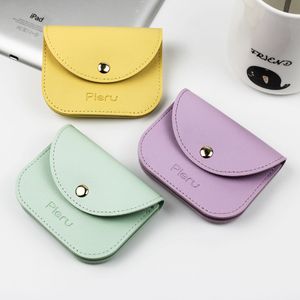 dhl100pcsコインプロクス女性Pu Plain Candy Multifuncational Short Cresd Card Holder Mix Color