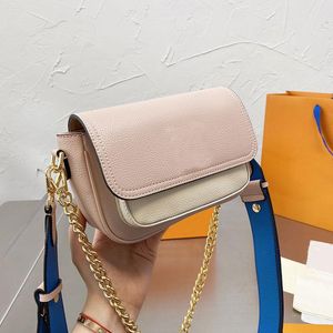 Single Shoulder Messenger Handbag Chain Small Bag Women Flap Envelope Wallet Color Changing Leather Pouch Wide Starp