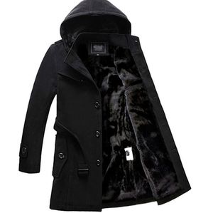 Men's Trench Coats 2021 Men Long Wool Coat Winter Jackets And Slim Fit Windbreaker High Quality Plus Size Clothing