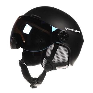 Capacetes De Esqui venda por atacado-Capacetes de motocicleta lua capacete de esqui cross border e commerce com óculos integrados forma homens e mulheres para proteger esqui