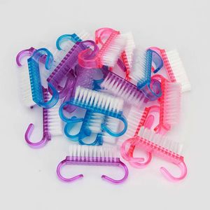 洗浄のための専門の透明なプラスチック製のネイルブラシのセット小さいアートケアブラシUVゲルマニキュア化粧道具