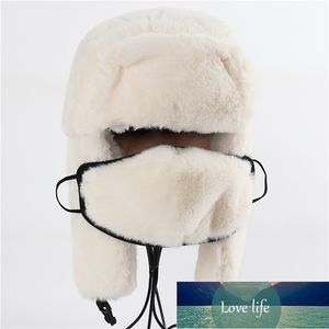 高品質のUshanka Thermo Winter Fauxの毛皮の帽子女性爆撃機帽子暖かいピンクのスキーイヤラップマスクソビエト帽子ロシアの雪のキャップ工場価格専門のデザイン品質最新