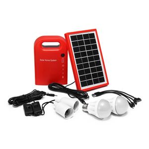 DC Solar Power Panel Generator LED Light USB Charger Home Kit Powered System