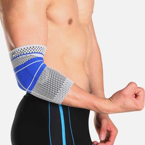 Silicone Elbow Pads Tennis Sport Baskeball Volleyball Elbow Support Pressure Arm Sleeve Crossfit Weightlifting Brace Custom Q0913