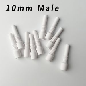 10mm Male Joint Glass Bong Ceramic Nail Mini Dabber Smoking Accessories Replacement Tip Straw NC Kits Oil Dab Rigs Quartz