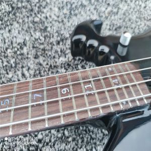 4-string bass rock, black irregular shape, integrated construction technology