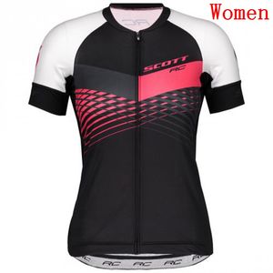 Pro team SCOTT Women's Summer Cycling Jersey Breathable Short Sleeves Mountain Bike Shirt Riding Bicycle Tops Outdoor Sports Cycle Wear Y21090802