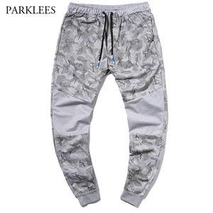 Kamuflaż belka jogger spodnie dla mężczyzn jesień bawełna patchwork spodnie spodnie fitness spodnie aktywne casual męskie spodnie 210524