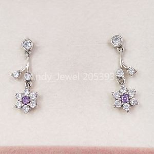 Andy Jewe Forget Me Not Drop Earrings Stud Made of 925 Sterling Silver Fit European Pandora Style ALE Stud Jewelry