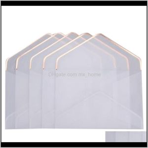 Gift Wrap Event Festive Party Supplies Home & Garden20Pcs/Set Stamping Printing Transparent Paper Envelope Wedding Letter Invitation Annivers