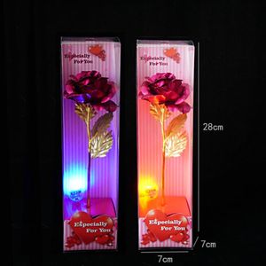 Party Supplies Tanabata Valentine's Day decoration color gold roses starry sky glowing gold foil rose gift box Christmas Decorations