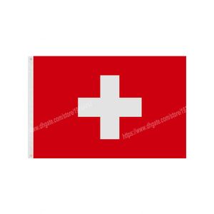 Switzerland Flags National Polyester Banner Flying 90 x 150cm 3 * 5ft Flag All Over The World Worldwide Outdoor can be Customized