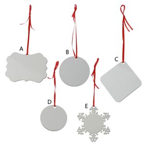 Artigianato e mestieri Sublimation Blank Pendant Pendant MDF Board Blank Christmas Valentine Day Ornament DHL