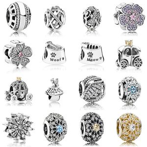 NEW 2021 100% 925 Sterling Silver Flower Gems charm Fit DIY Original Bracelet Fshion Jewelry Gift