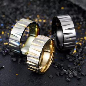 Anel de aço inoxidável de aço inoxidável de aço inoxidável anel de moda faixa de moda para homens mulheres moda jóias