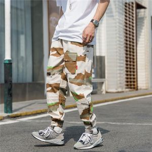 Hip Hop Men Pants Casual Mens Rap Male Trousers Street Korean Straight Harem Overall Breathing Ankle Banded Pant Fashion Men's