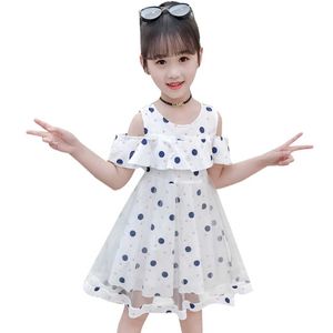 Summer Dress Girl Dot Pattern For Mesh Children Party es Teenage Clothes 210528