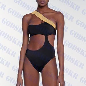 Hohl Damen Bademode Body Badeanzug Eine Schulter Frauen Bikini Badeanzüge Sommer Strand Damen Badeanzug