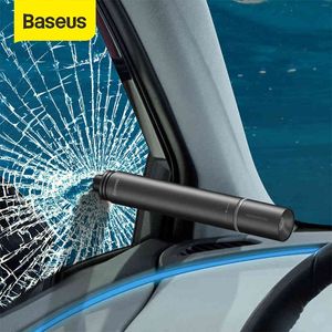 Baseus Window Glass Breaker With Flashlight For Auto Seat Belt Cutter Alloy Car Safety Hammer Emergency Kit Tool Accessories