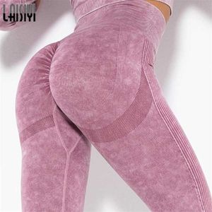 Dikişsiz Push Up Pantolon Kadın Spor Salonu Seksi Yüksek Vana Spor Tayt Karın Kontrol Leggins Koşu Koşu Spor Kadın Pantolon 211019