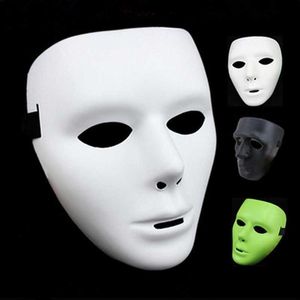 1 stks Party Dance White Masque Masker Halloween Christmas Party Gift voor Volwassen Kidstheme Dance Women and Men Street Dance Masks Q0806