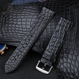 Watch Bands Genuine American Crocodile Skin Strap Alligator Leather Band Ersättningsutplacering 13mm 14mm 16mm 18mm 19mm 20mm