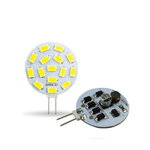 2021 LED G4 okrągłe światło reflektorów AC12V-24V 1,5 W 5730 15LLES Brak światła zasięgu migotania