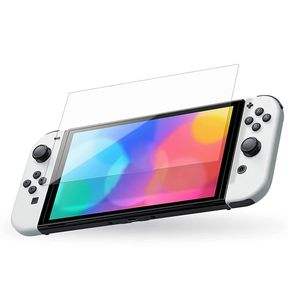 9H Vetro temperato temperato Dispaly Pellicola protettiva adatta per Nintend Switch Console di gioco OLED Proteggi schermo trasparente SPEDIZIONE VELOCE di alta qualità