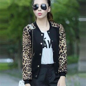 Fashion Summer Print Bomber Jacket Coat Women Thin Female Retro Long Sleeve Basic s Plus Size Clothing 210922