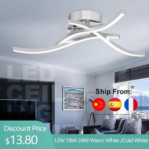 Taklampor LED för vardagsrum 12W 18W 24W varm kall vit modern design belysningslampa sovrum dekoration möbler matsal