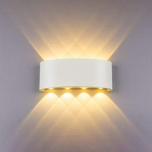 Wall Lamps Lamp Led Aluminum Outdoor Indoor 6W 8W Up Down White Black Modern For Home Stairs Bedroom Bedside Bathroom Light Fixtures