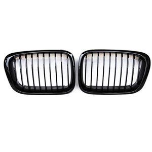 1998-2001 year Mesh Grilles For 3 Series E46 4 Door ABS Material Racing Grille Grills Replacement Kidney Grill Front Bumper