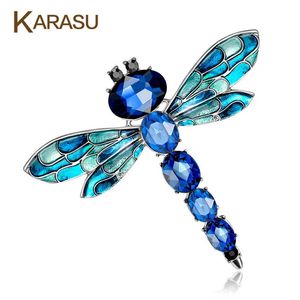 Szpilki, broszki Dragonfly Insect for Women Girls Crystal Brooch Pins Moda Biżuteria Akcesoria