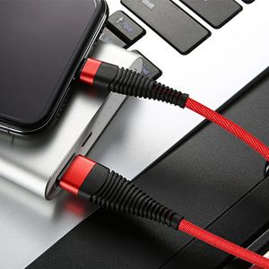 Cep Telefonu Kabloları 1 M 3ft Yeni Dayanıklı Yüksek Direnç Örgülü Naylon USB Tip-C Kablosu 2.4A Hızlı Şarj Mikro Veri Sync Telefon S9 Verimli