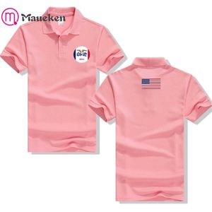 Wholesale team usa shirts for sale - Group buy 2021 US States Flag American Iowa Polo T Shirts Men Short Sleeve Printed For Country Cotton Nation Team Flag USA T shirts H0913