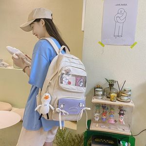 Plecak Kobiety Waterproof Travel for Girl School Bag Black Nylon Colorful Rucksack Fashion Female College Bookbag Animal