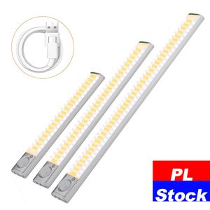 PL Stock Pool LED Nachtverlichting Draagbare LED s Draadloze Motion Sensing Closet Cabinet Garderobe Light Oplaadbare Batterij