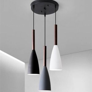 Lampade a sospensione moderne a 3 lampade a sospensione minimaliste nordiche sopra il tavolo da pranzo Isola della cucina Lampada a sospensione Luci della sala da pranzo E27