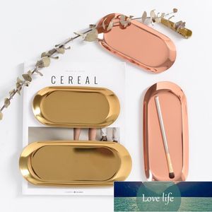 Cozinha Armazenamento Organização Moda Minimalista Golden Plate Home Bandeja de Metal Rose Gold Prata Jóias Display Preço de Fábrica Especialista Qualidade Mais Recente Estilo