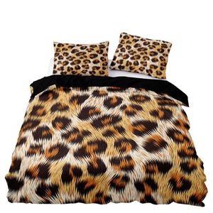 Bedding Sets Luxury 3D Set 220x240 Europe Leopard Duvet Cover With Pillowcase Comfortable Quilt Bed