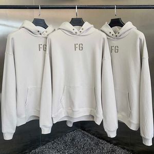 Hot Sale FW23 Ny säsong 7 High Street Designer Brand Sweatshirt FG Flocking 100 Cotton Hip Hop Loose Overize Unisex Fashion Hoodie