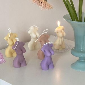 Wholesale female scents resale online - Candles D Female Naked Body Shape Torso Statue Wax Scented Candle Home Decor Crafts Wedding Bedroom Birthday Fragrance Po Props