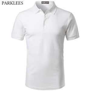 Biały bawełniany Męskie koszule polo Marka Moda Polos Para Hombre Slim Fit Polo Koszula Mężczyźni Quality Koszulka Camisa Polo Masculina 210524